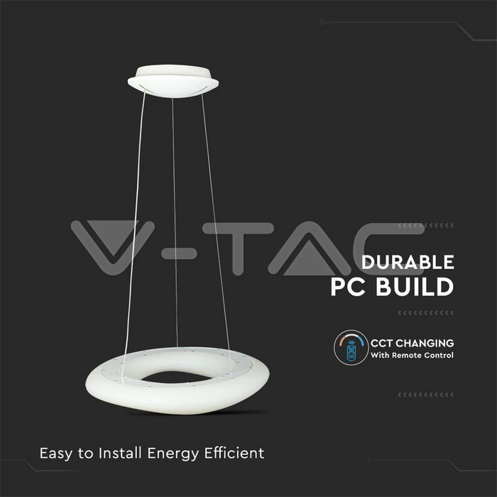 Pendants: 36W Pendant Round Color Changing D:600*H2000 Dimmable White