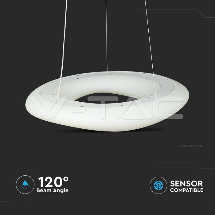 Pendants: 36W Pendant Round Color Changing D:600*H2000 Dimmable White
