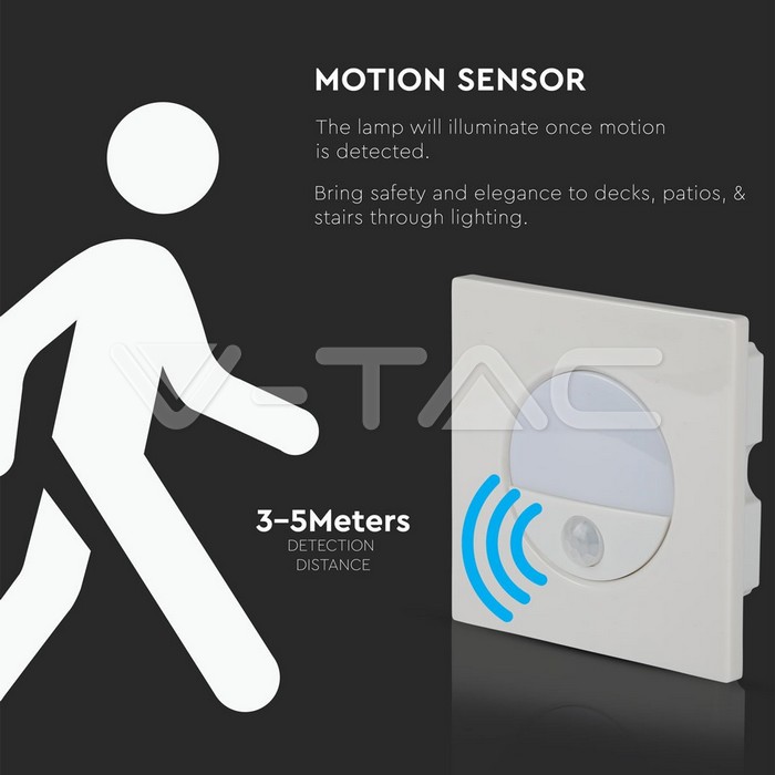 LED Steplights: 3W LED Steplight Sensor Natural White
