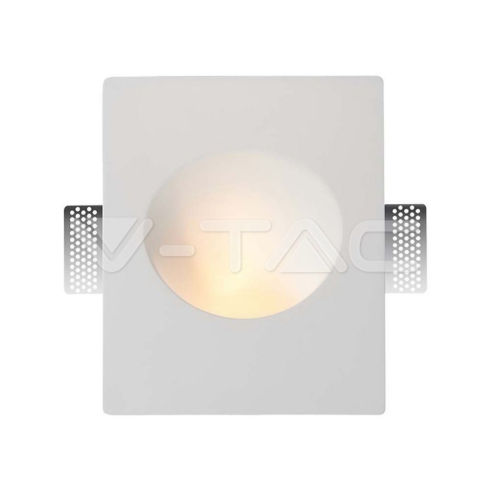 LAMPCENT FS01 Recessed Ceiling Downlight – GU10 Round Fixed Spotlight, White Aluminium, Indoor Modern Fitting