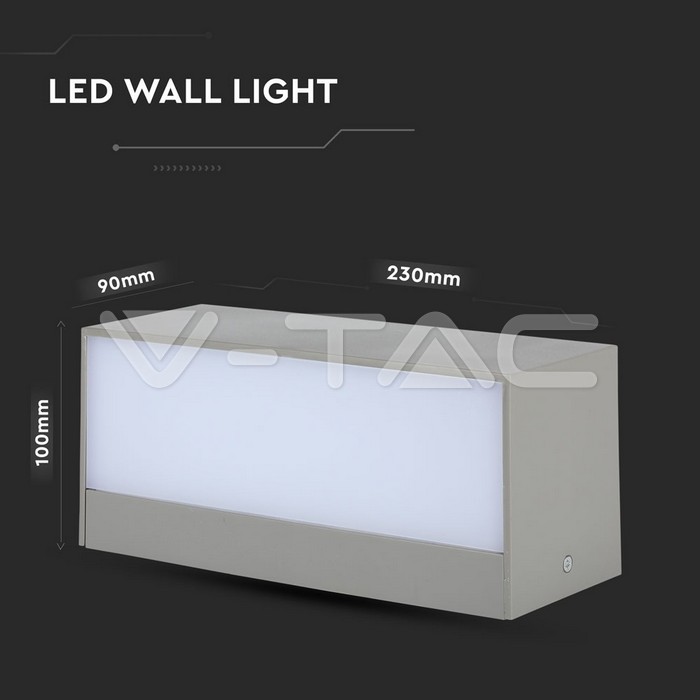 Discontinued: 12W LED Up/Down Outdoor Softlight White Grey Body IP65