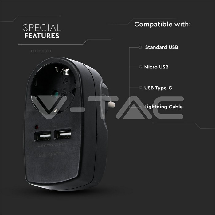 Sockets & Adapters: European Type Plug Adapter Earthing Contact ...